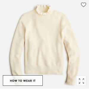 J.Crew Ruffleneck merino wool sweater -Small